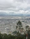 Aerial View of Bogota from Monserrate Hill Royalty Free Stock Photo