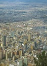 Aerial View of Bogota from Monserrate Hill Royalty Free Stock Photo