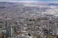 Aerial view of Bogota, seen from Montserrate hill, one of the landmarks of Bogota Royalty Free Stock Photo