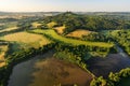 Aerial view of Bohemian Paradise region. Czech Republic