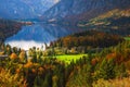 Aerial view of Bohinj lake in Julian Alps, Slovenia Royalty Free Stock Photo