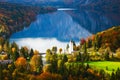 Aerial view of Bohinj lake in Julian Alps, Slovenia Royalty Free Stock Photo