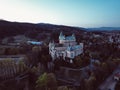 Aerial view of Bojnice castle in Slovakia Royalty Free Stock Photo