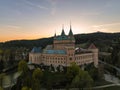 Aerial view of Bojnice castle in Slovakia Royalty Free Stock Photo