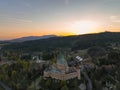 Aerial view of Bojnice castle in Slovakia Royalty Free Stock Photo