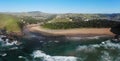 Aerial view.  The bomvu beach. Speechless Royalty Free Stock Photo