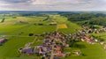 Aerial view of Boos village in Bavaria. Royalty Free Stock Photo