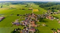 Aerial view of Boos village in Bavaria. Royalty Free Stock Photo