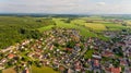 Aerial view of Boos village in Bavaria. Royalty Free Stock Photo