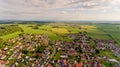 Aerial view of Boos village in Bavaria. Royalty Free Stock Photo