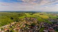 Aerial view of Boos village in Bavaria. Royalty Free Stock Photo