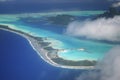 Aerial view on Bora Bora Royalty Free Stock Photo