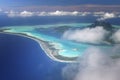 Aerial view on Bora Bora Royalty Free Stock Photo