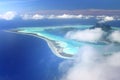 Aerial view on Bora Bora Royalty Free Stock Photo