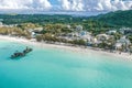 Aerial view of Boracay beach in Philippines