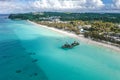 Aerial view of Boracay beach in Philippines Royalty Free Stock Photo