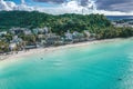 Aerial view of Boracay beach in Philippines Royalty Free Stock Photo