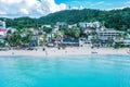 Aerial view of Boracay beach in Philippines Royalty Free Stock Photo