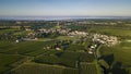 Aerial view, Bordeaux vineyard, landscape vineyard south west of france Royalty Free Stock Photo