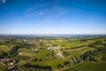 Aerial view, Bordeaux vineyard, landscape vineyard south west of france Royalty Free Stock Photo