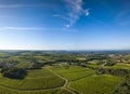 Aerial view, Bordeaux vineyard, landscape vineyard south west of france Royalty Free Stock Photo