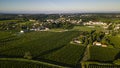 Aerial view, Bordeaux vineyard, landscape vineyard south west of france Royalty Free Stock Photo