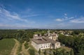 Aerial view Bordeaux Vineyard at sunrise, Entre deux mers, Rions Royalty Free Stock Photo