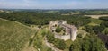 Aerial view Bordeaux Vineyard at sunrise, Entre deux mers, Rions Royalty Free Stock Photo