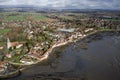 Aerial view of Bosham Village in West Sussex England
