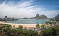 Aerial view of Botafogo, Guanabara Bay and Sugar Loaf Mountain - Rio de Janeiro, Brazil Royalty Free Stock Photo