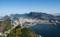 Aerial view of Botafogo from the Sugar Loaf Royalty Free Stock Photo