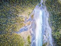 Aerial view of Bow river tributary, Banff National Park, Alberta Royalty Free Stock Photo