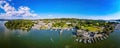 Aerial view of Bowness-on-Windermere in Lake District, a region and national park in Cumbria in northwest England Royalty Free Stock Photo