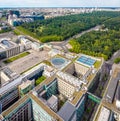 Aerial view of Brandenburg gate in summer day, Berlin Royalty Free Stock Photo