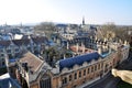 Aerial view of Brasenose College Oxford from St. Mary`s Tower, England Royalty Free Stock Photo