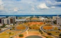 A aerial view of Brasilia in Brazil