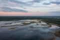 Aerial view on Braslav lake Snudy, Belarus