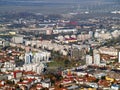 Aerial view of Brasov city, Romania, Transylvania Royalty Free Stock Photo