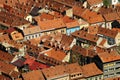 Aerial view of Brasov city, Romania Royalty Free Stock Photo