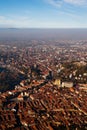 Aerial view of Brasov City, Romania Royalty Free Stock Photo