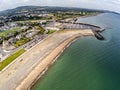 Aerial view of Bray beach