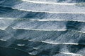 Aerial view of breaking ocean waves south of Portland, Maine