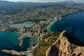 Ifach rock in Calpe resort town. Spain Royalty Free Stock Photo