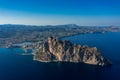 Ifach rock in Calpe resort town. Spain