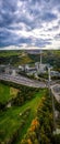 Aerial view of Breedon Hope Cement Works near Castleton in Peak District Royalty Free Stock Photo