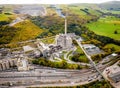 Aerial view of Breedon Hope Cement Works near Castleton in Peak District Royalty Free Stock Photo