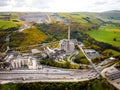 Aerial view of Breedon Hope Cement Works near Castleton in Peak District Royalty Free Stock Photo