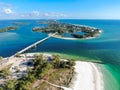 Aerial view of bridge at Anna Maria Island