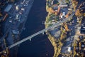 Aerial view of bridge to Augusta, Maine
