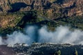 Aerial view of bridge from Victoria Falls Royalty Free Stock Photo